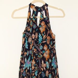 Floral & Paisley Dress (Navy)